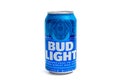 Geneva/Switzerland Ã¢â¬â 03.03.2019 :   Bud Light american beer blue can Royalty Free Stock Photo